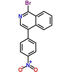 1-溴-4-(4-硝基苯基)-异喹啉结构式_64345-81-9结构式