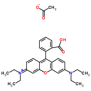 9-(2-Carboxyphenyl)-3,6-bis(diethylamino)xanthylium acetateStructure,64381-99-3Structure 9-(2-Carboxyphenyl)-3,6-bis(diethylamino)xanthylium acetate Structure,64381-99-3Structure