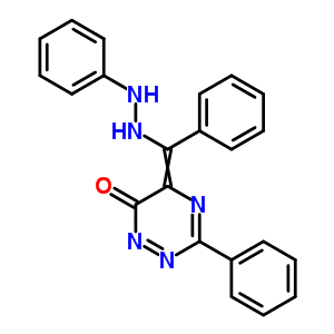 3-苯基-5-[苯基-(2-苯肼基)亚甲基]-1,2,4-噻嗪-6-酮结构式_64445-46-1结构式