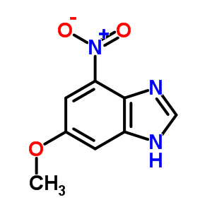 (9ci)-6-甲氧基-4-硝基-1H-苯并咪唑结构式_64457-68-7结构式