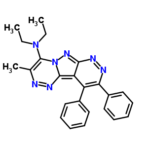 N,N-二乙基-3-甲基-9,10-二苯基-吡嗪并[3,4:3,4]吡唑并[5,1-c][1,2,4]噻嗪-4-胺结构式_64781-63-1结构式