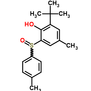 2-(1,1-二甲基乙基)-4-甲基-6-[(4-甲基苯基)亚磺酰基]-苯酚结构式_64791-00-0结构式