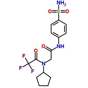 n-[2-[[4-(氨基磺酰基)苯基]氨基]-2-氧代乙基]-n-环戊基-2,2,2-三氟-乙酰胺结构式_64876-93-3结构式