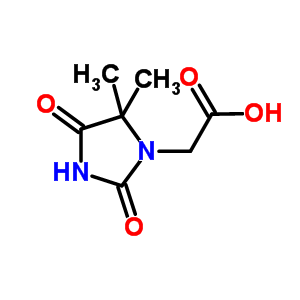 (5,5-二甲基-2,4-二氧代咪唑啉-1-基)-乙酸结构式_64942-63-8结构式