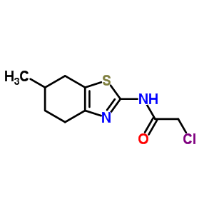 2-氯-N-(6-甲基-4,5,6,7-四氢-苯并噻唑-2-基)-乙酰胺结构式_650592-73-7结构式
