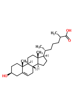 3|-羟基-5-胆固醇烯酸结构式_6561-58-6结构式