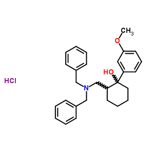 反式-(+/-)-2-[(N,N-二苄基氨基)甲基]-1-(3-甲氧基苯基)环己醇,氢溴酸结构式_66170-21-6结构式