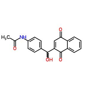 n-[4-[(1,4-二氢-1,4-二氧代-2-萘)羟基甲基]苯基]-乙酰胺结构式_6629-20-5结构式