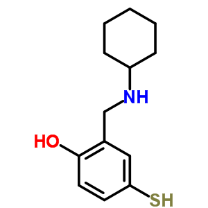 2-[(环己基氨基)甲基]-4-疏基-苯酚结构式_6631-90-9结构式