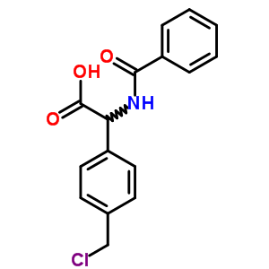 a-(苯甲酰基氨基)-4-(氯甲基)-苯乙酸结构式_66320-53-4结构式