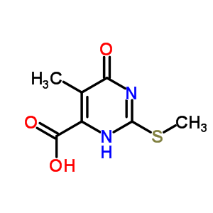 6-羟基-5-甲基-2-(甲基硫代)嘧啶-4-羧酸结构式_6635-65-0结构式