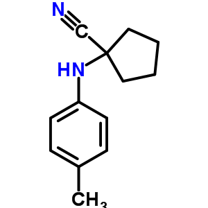 1-[(4-甲基苯基)氨基]-环戊烷甲腈结构式_6636-88-0结构式