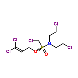 2-氯-n-(2-氯乙基)-n-(氯甲基-(3,3-二氯-2-丙烯氧基)膦)乙胺结构式_6650-92-6结构式
