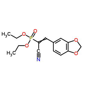 (9CI)-[2-(1,3-苯并二氧杂环戊烯l-5-基)-1-氰基乙烯]-磷酸二乙酯结构式_66577-01-3结构式