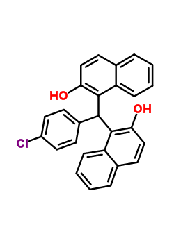 1,1-((p-氯苯基)亚甲基)双-2-萘酚结构式_66595-77-5结构式