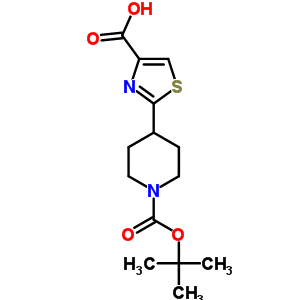 2-[1-(叔丁氧基羰基)-4-哌啶基]-1,3-噻唑-4-羧酸结构式_668484-45-5结构式
