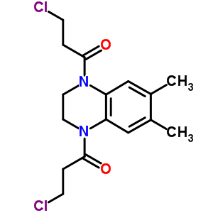 (9CI)-1,4-双(3-氯-1-氧代丙基)-1,2,3,4-四氢-6,7-二甲基-喹噁啉结构式_6687-73-6结构式
