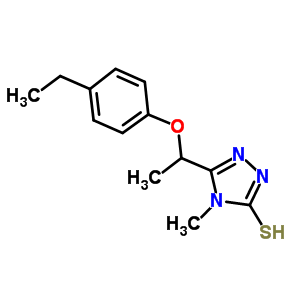 5-[1-(4-乙基苯氧基)乙基]-4-甲基-4H-1,2,4-噻唑-3-硫醇结构式_669708-93-4结构式
