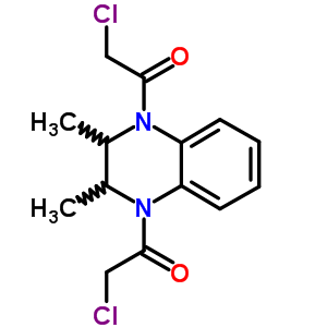 2-氯-1-[4-(2-氯乙酰基)-2,3-二甲基-2,3-二氢喹噁啉-1-基]乙酮结构式_6699-50-9结构式