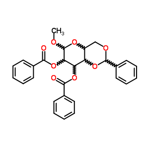 甲基-2,3-二-o-苯甲酰基-4,6-o-亚苄基-alpha-d-吡喃葡萄糖苷结构式_6748-91-0结构式