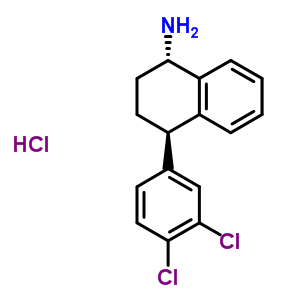 (1S,4R)-4-(3,4-二氯苯基)-1,2,3,4-四氢-1-萘胺盐酸盐(1:1)结构式_675126-07-5结构式