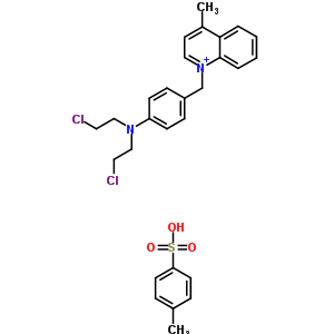 N,N-双(2-氯乙基)-4-[(4-甲基喹啉-1-基)甲基]苯胺结构式_6756-64-5结构式