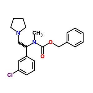 1-吡咯烷-2-(3-氯苯基)-2-(n-cbz-n-甲基)氨基乙烷结构式_675602-68-3结构式