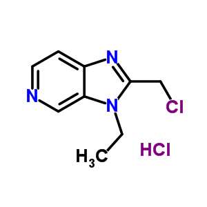 2-(氯甲基)-3-乙基-3H-咪唑并4,5-c吡啶盐酸盐结构式_676464-97-4结构式