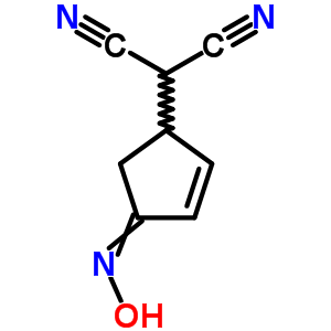 2-[4-(羟基亚氨基)-2-环戊烯-1-基]-丙二腈结构式_68265-97-4结构式
