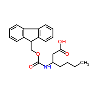 3-(((9H-芴-9-基)甲氧基)羰基氨基)庚酸结构式_683219-85-4结构式