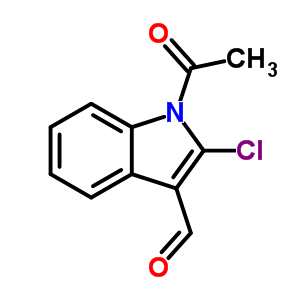 1-乙酰基-2-氯-1H-吲哚-3-羧醛结构式_68640-95-9结构式