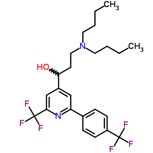 3-(二丁基氨基)-1-[2-(三氟甲基)-6-[4-(三氟甲基)苯基]吡啶-4-基]丙烷-1-醇结构式_68690-14-2结构式