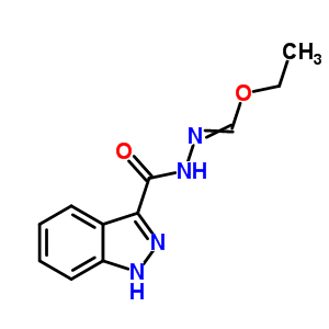 N-(乙氧基亚甲基氨基)-1H-吲唑-3-羧酰胺结构式_68767-60-2结构式