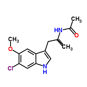 B-甲基-6-氯褪黑素结构式_68935-46-6结构式