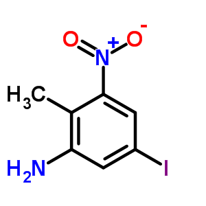 5-碘-2-甲基-3-硝基-苯胺结构式_6942-35-4结构式
