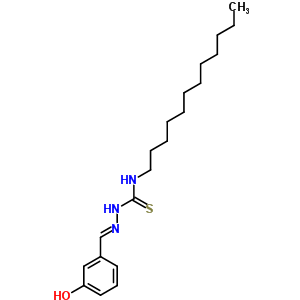 3-十二基-1-[(3-羟基苯基)亚甲基氨基]硫代脲结构式_6942-56-9结构式