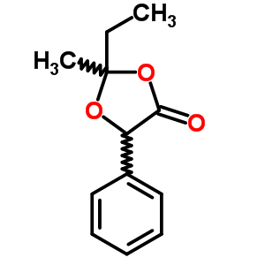 2-乙基-2-甲基-5-苯基-1,3-二氧杂烷-4-酮结构式_6942-74-1结构式