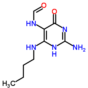 N-[2-氨基-4-(丁基氨基)-1,6-二氢-6-氧代-5-嘧啶]-甲酰胺结构式_6944-11-2结构式