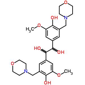 1,2-双(4-羟基-3-甲氧基-5-(4-吗啉甲基)苯基)-1,2-乙烷二醇结构式_6945-28-4结构式