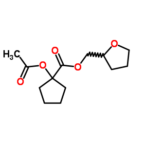 1-(乙酰基氧基)-环戊烷羧酸 (四氢-2-呋喃)甲酯结构式_6946-60-7结构式