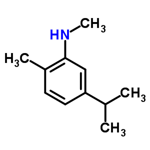 5-异丙基-n,2-二甲基苯胺结构式_6950-94-3结构式