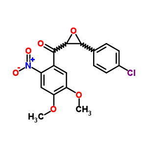 [3-(4-氯苯基)-2-环氧乙烷](4,5-二甲氧基-2-硝基苯基)-甲酮结构式_69511-71-3结构式