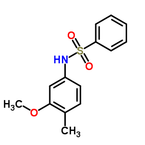 n-(3-甲氧基-4-甲基苯基)-苯磺酰胺结构式_6955-46-0结构式