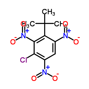 2-氯-4-(1,1-二甲基乙基)-1,3,5-三硝基-苯结构式_6971-77-3结构式