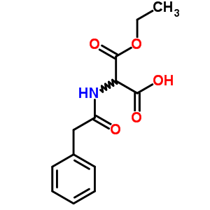 3-Ethoxy-3-oxo-2-[(2-phenylacetyl)amino]propanoic acid Structure