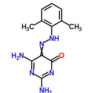 2,6-二氨基-5-[2-(2,6-二甲基苯基)二氮杂烯]-4(3H)-嘧啶酮结构式_6979-63-1结构式