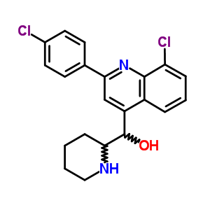 8-氯-2-(p-氯苯基)-.alpha.-2-哌啶-4-喹啉甲醇结构式_69796-18-5结构式 8-氯-2-(p-氯苯基)-.alpha.-2-哌啶-4-喹啉甲醇结构式_69796-18-5结构式