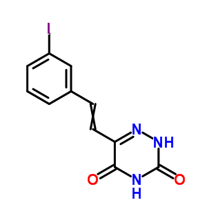 6-[2-(3-碘苯基)乙烯]-1,2,4-三嗪-3,5(2H,4h)-二酮结构式_69830-25-7结构式