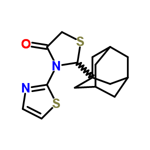3-(2-噻唑)-2-三环[3.3.1.13,7]-1-癸基-4-噻唑啉酮结构式_70218-64-3结构式
