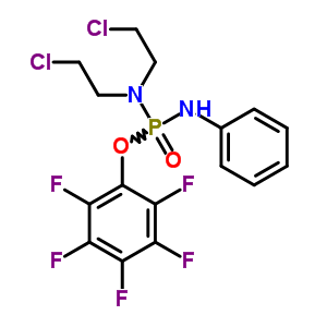 N-[双(2-氯乙基)氨基-(2,3,4,5,6-五氟苯氧基)膦]苯胺结构式_70539-69-4结构式